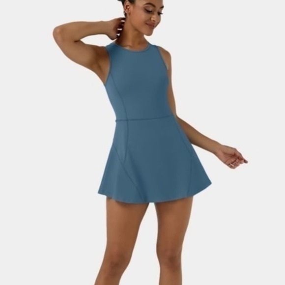 HALARA Dresses & Skirts - Halara Prussian Blue Everyday Stretchy 2-in-1 Tennis Golf Dress BFF NWT